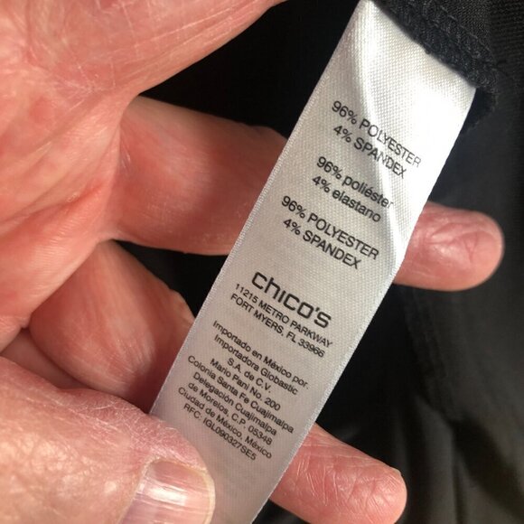 Chico's Jersey Knit Tunic Top - size 2 or L or 12 / 14 - Picture 5 of 7